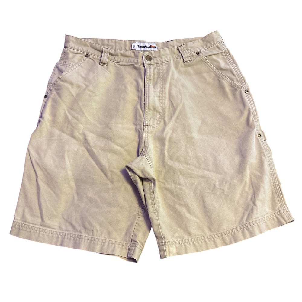 Timberland PRO Mens Tan Khaki Carpenter Work Utility Shorts Size 35